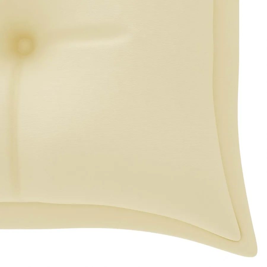 Banc Batavia avec coussin crème 150 cm Bois de teck massif - 7