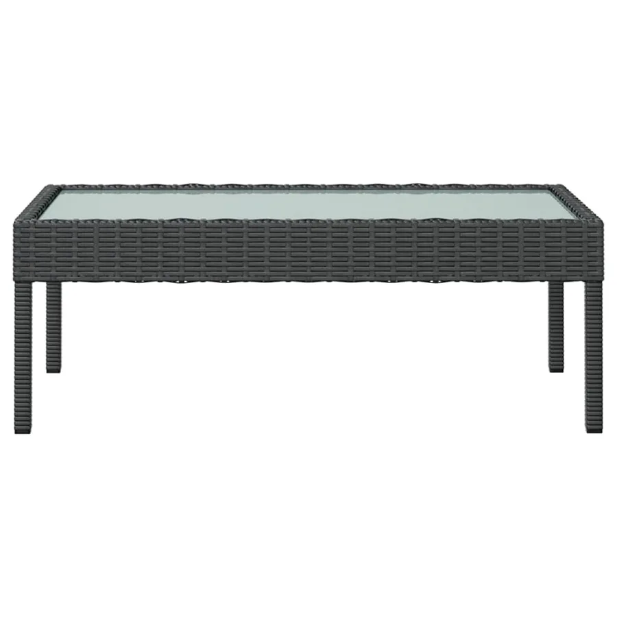 Salon de jardin 16 pcs avec coussins Résine tressée Noir - 10