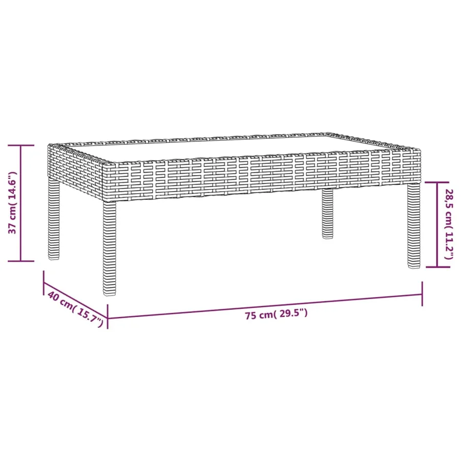 Salon de jardin 16 pcs avec coussins Résine tressée Noir - 13