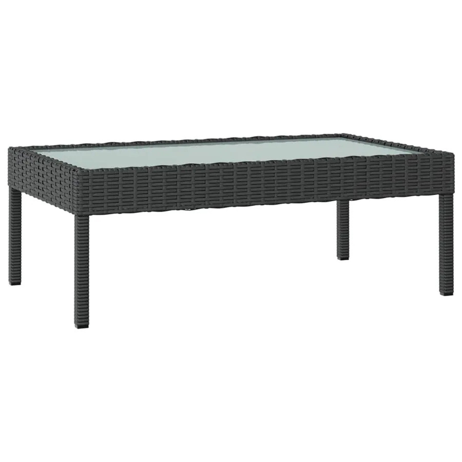 Salon de jardin 16 pcs avec coussins Résine tressée Noir - 9