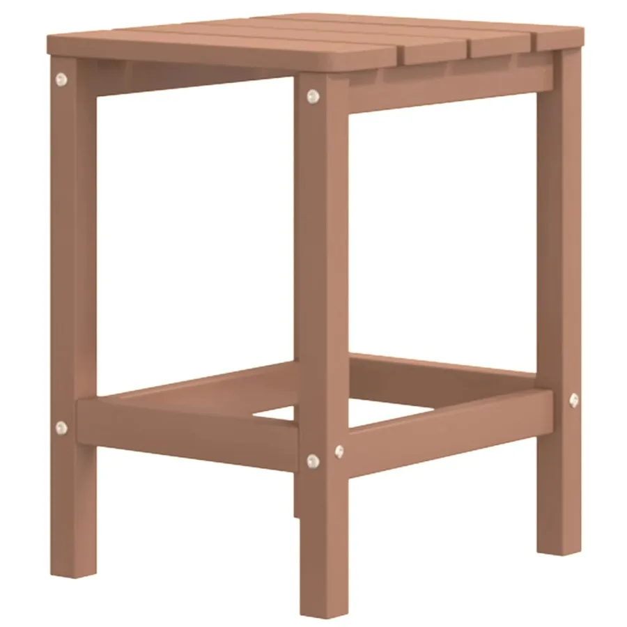 Chaise de jardin Adirondack repose-pied table PEHD Marron - 5