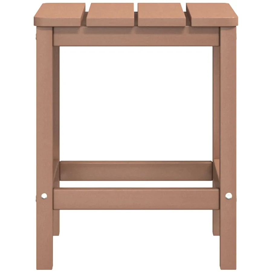 Chaise de jardin Adirondack repose-pied table PEHD Marron - 6