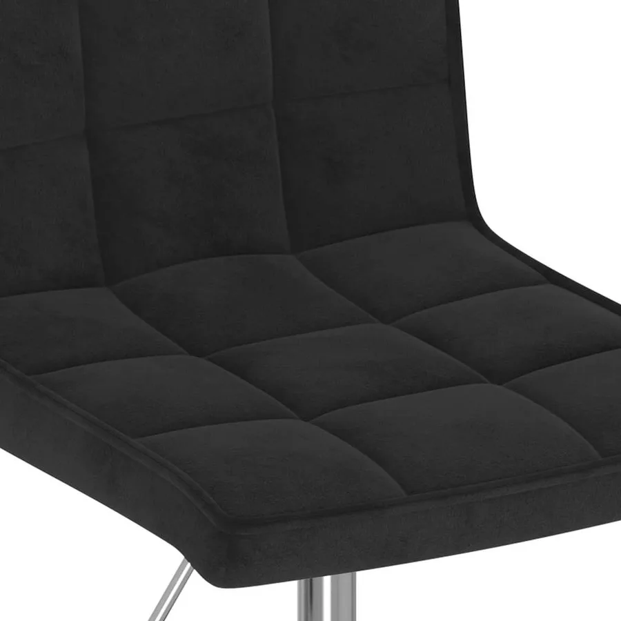 Chaises pivotantes à manger lot de 6 noir velours - 8