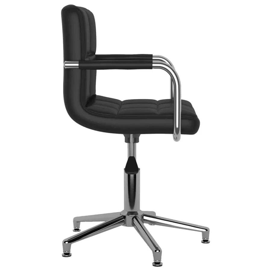 Chaises à manger pivotantes lot de 4 noir similicuir - 3
