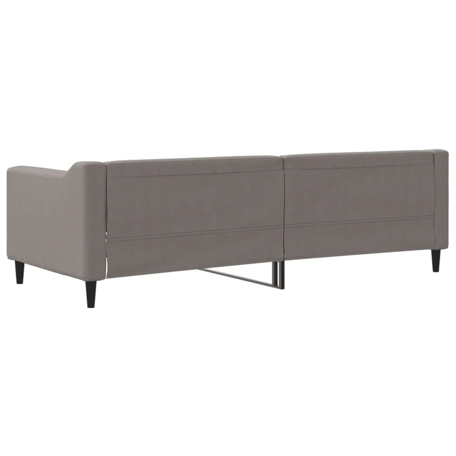 Lit de repos sans matelas taupe 80x200 cm tissu - 5