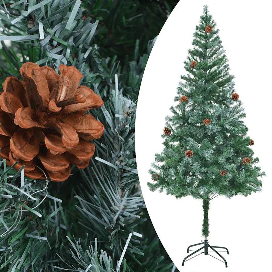 Arbre de Noël artificiel pré-éclairé/boules pommes de pin 180cm - 2