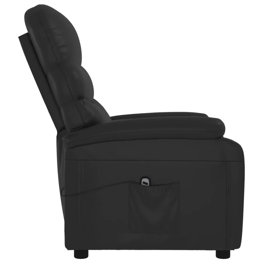 Fauteuil inclinable électrique Noir Similicuir - 5