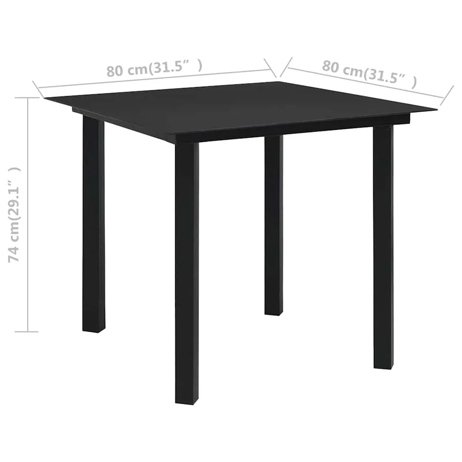 Ensemble à manger d'extérieur 5 pcs résine tressée et verre - 14