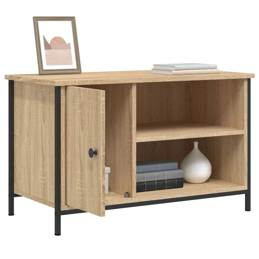 Meuble TV Chêne sonoma 80x40x50 cm Bois d'ingénierie - 4