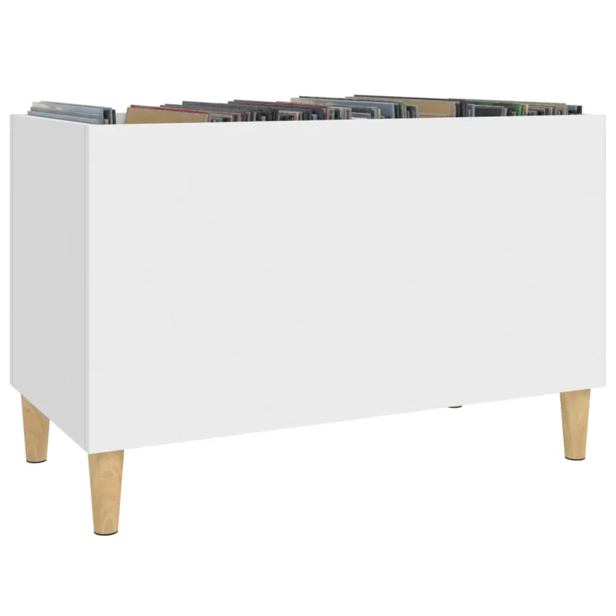 Armoire à disques blanc 74,5x38x48 cm bois d'ingénierie - 4