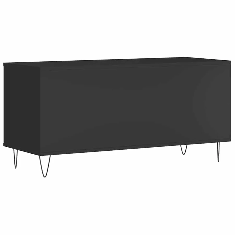 Armoire à disques noir 100x38x48 cm bois d'ingénierie - 6