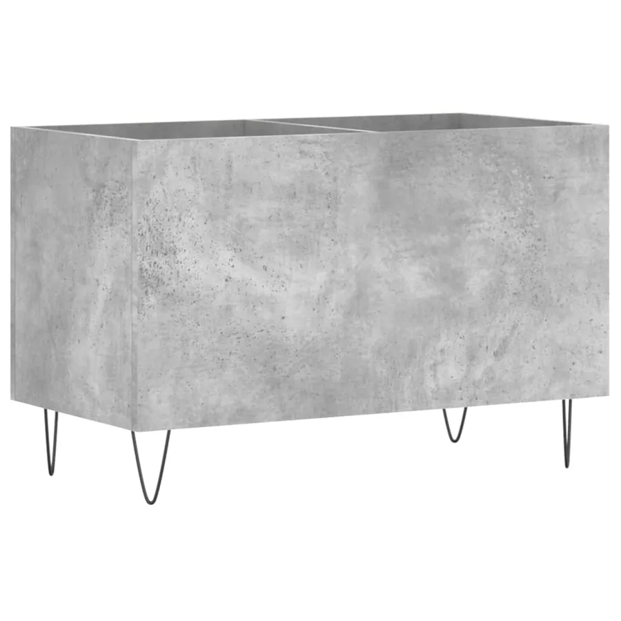 Armoire à disques gris béton 74,5x38x48 cm bois d'ingénierie - 6