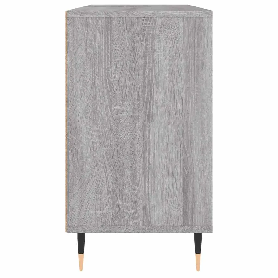 Armoire salle de bain sonoma gris 80x33x60 cm bois d'ingénierie - 7