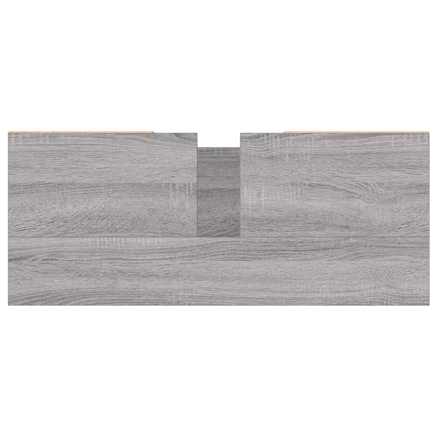 Armoire salle de bain sonoma gris 80x33x60 cm bois d'ingénierie - 9