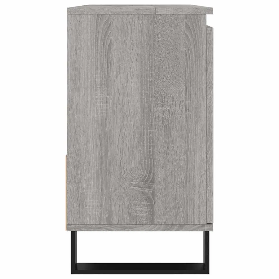 Armoire de bain sonoma gris 65x33x60 cm bois d'ingénierie - 6