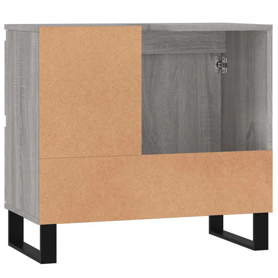 Armoire de bain sonoma gris 65x33x60 cm bois d'ingénierie - 7