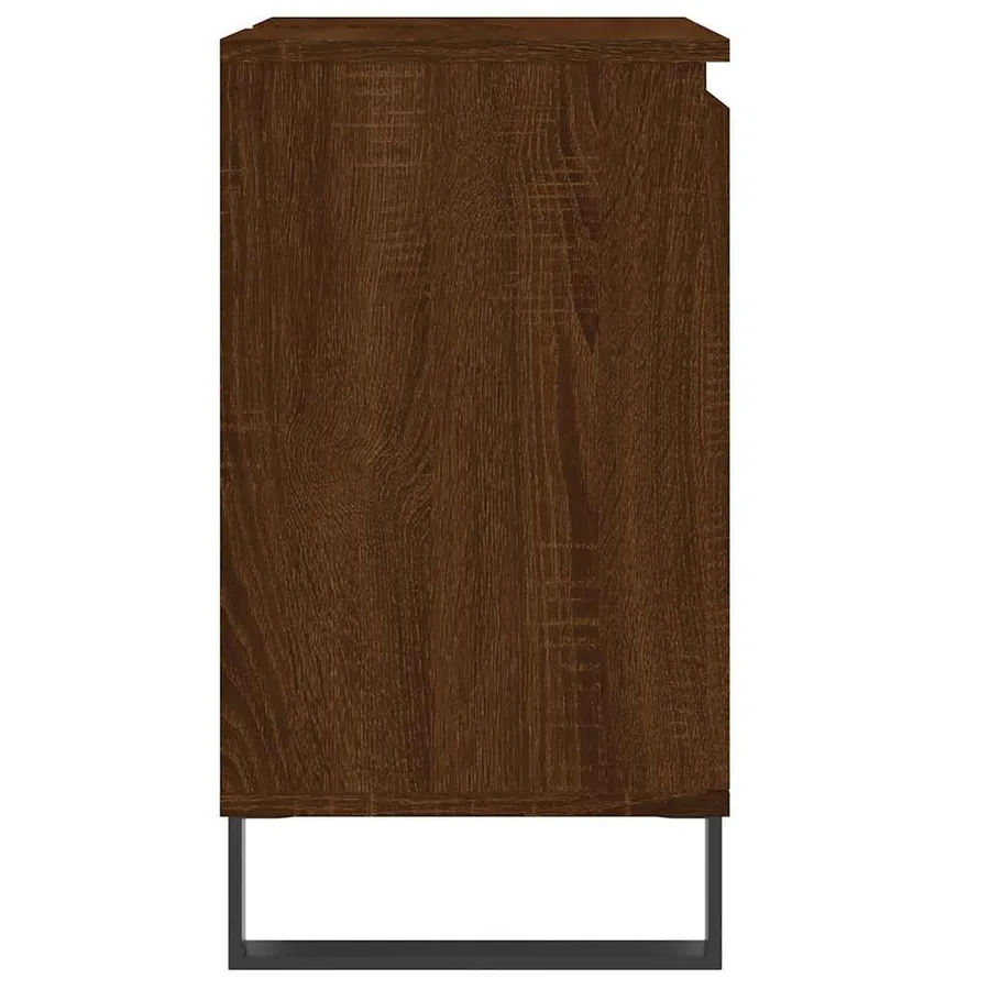 Armoire de bain chêne marron 58x33x60 cm bois d'ingénierie - 6