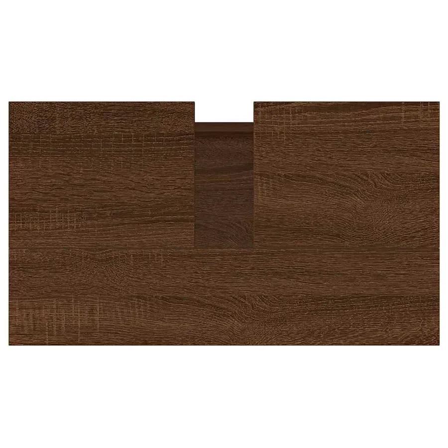 Armoire de bain chêne marron 58x33x60 cm bois d'ingénierie - 8