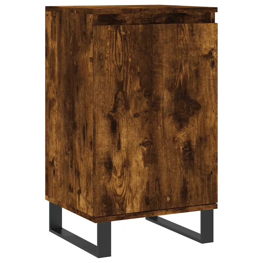 Buffet chêne fumé 40x35x70 cm bois d'ingénierie - 2