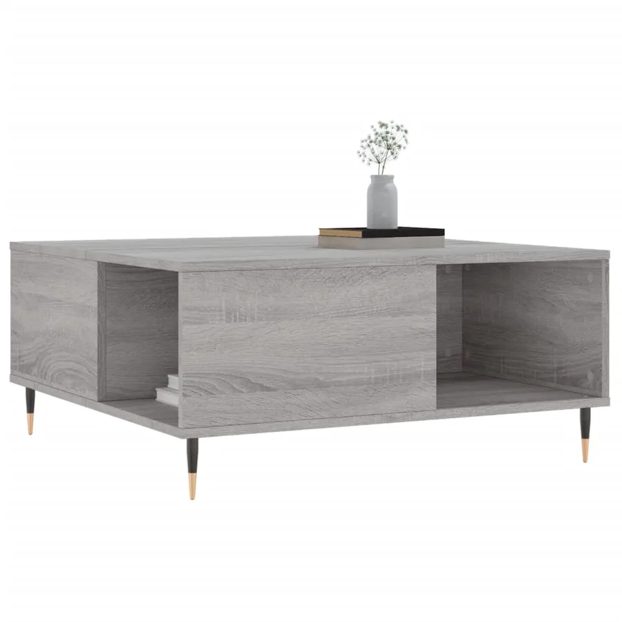 Table basse sonoma gris 80x80x36,5 cm bois d'ingénierie - 3