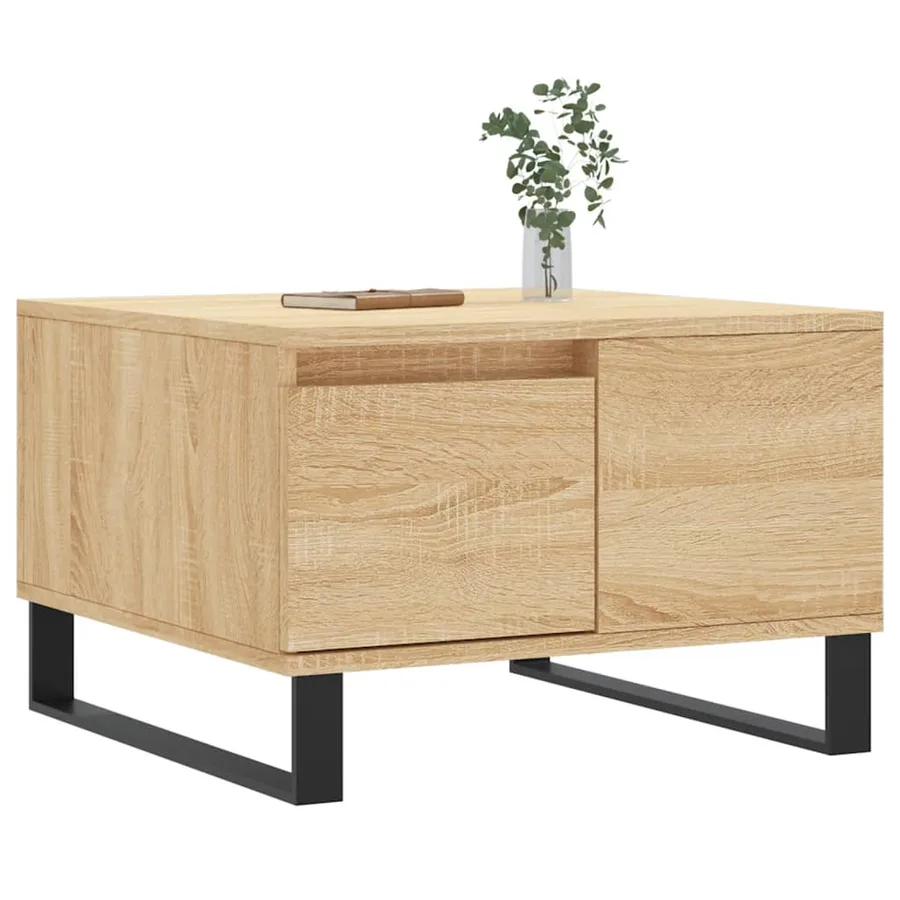 Table basse chêne sonoma 55x55x36,5 cm bois d'ingénierie - 3