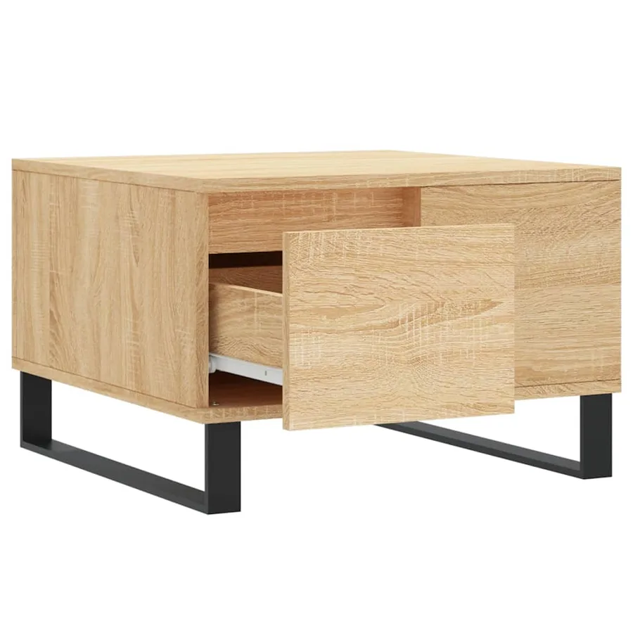 Table basse chêne sonoma 55x55x36,5 cm bois d'ingénierie - 6