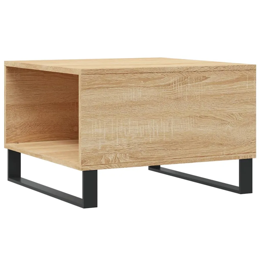 Table basse chêne sonoma 55x55x36,5 cm bois d'ingénierie - 8