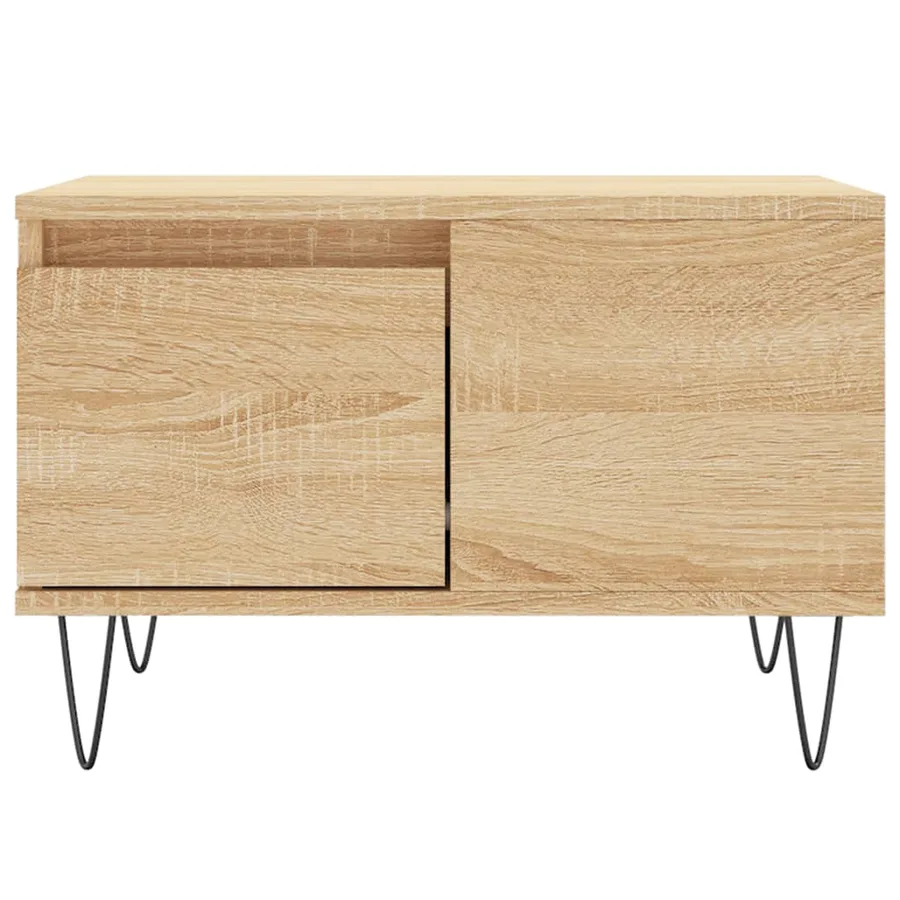 Table basse chêne sonoma 55x55x36,5 cm bois d'ingénierie - 5