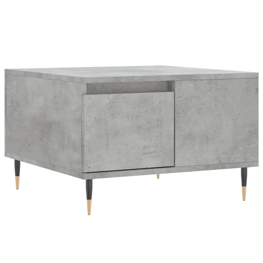 Table basse gris béton 55x55x36,5 cm bois d'ingénierie - 2