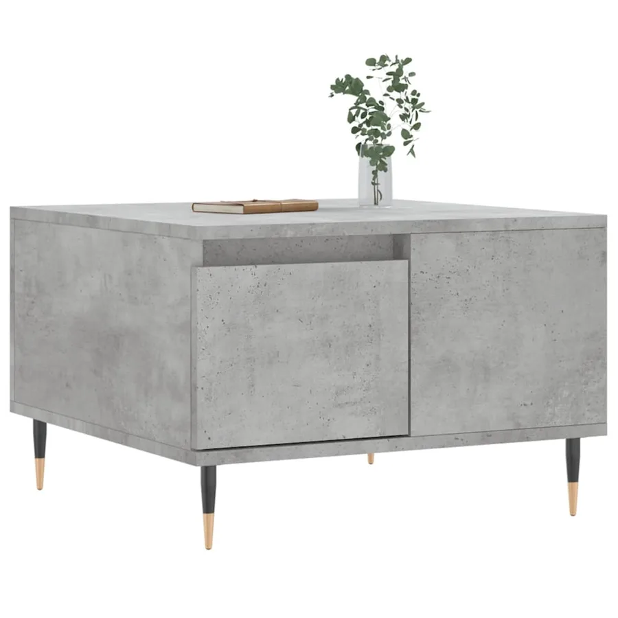 Table basse gris béton 55x55x36,5 cm bois d'ingénierie - 3