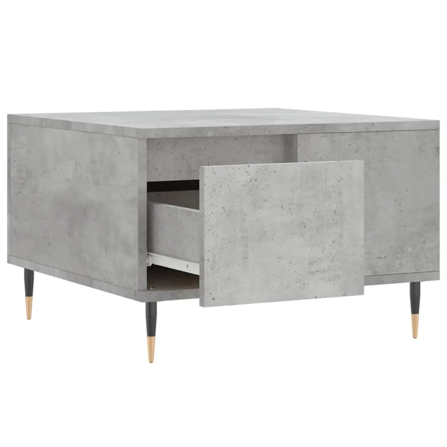 Table basse gris béton 55x55x36,5 cm bois d'ingénierie - 6