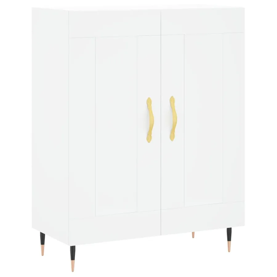 Buffet blanc 69,5x34x90 cm bois d'ingénierie - 2