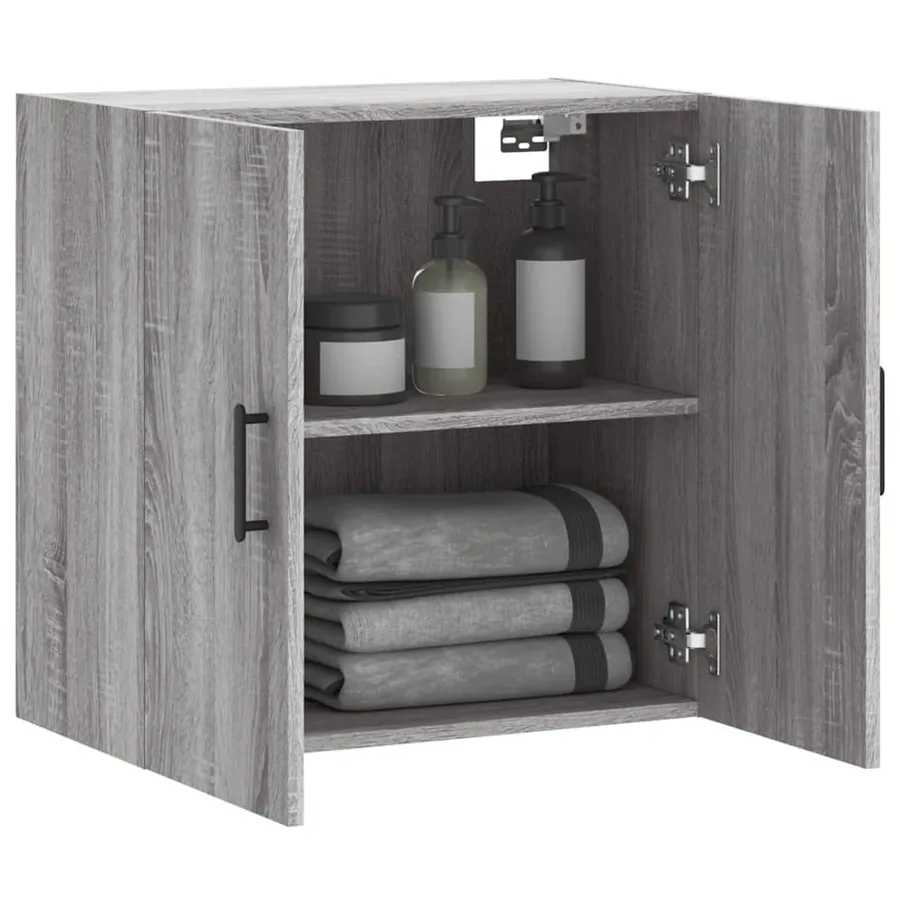 Armoire murale sonoma gris 60x31x60 cm bois d'ingénierie - 4