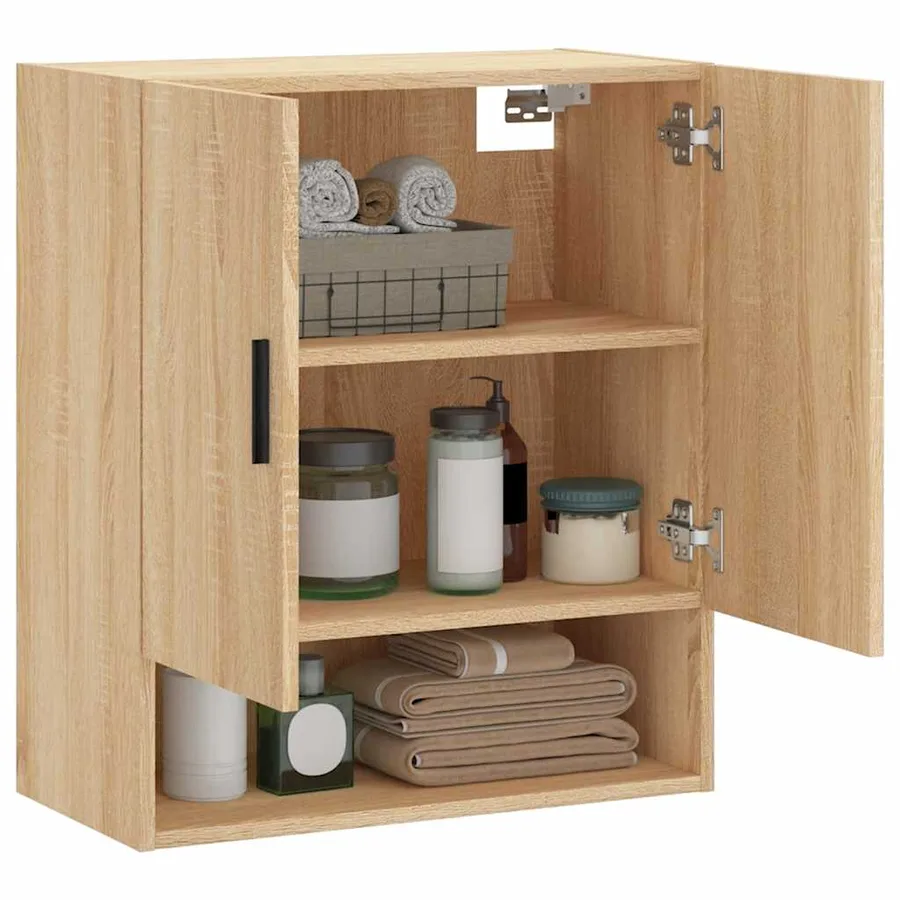 Armoire murale chêne sonoma 60x31x70 cm bois d'ingénierie - 4