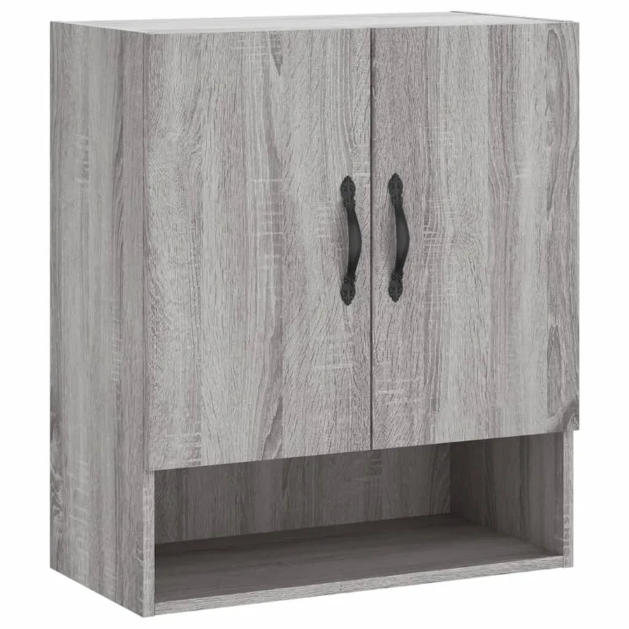 Armoire murale sonoma gris 60x31x70 cm bois d'ingénierie - 2