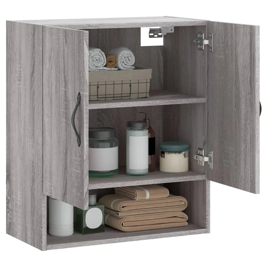 Armoire murale sonoma gris 60x31x70 cm bois d'ingénierie - 4