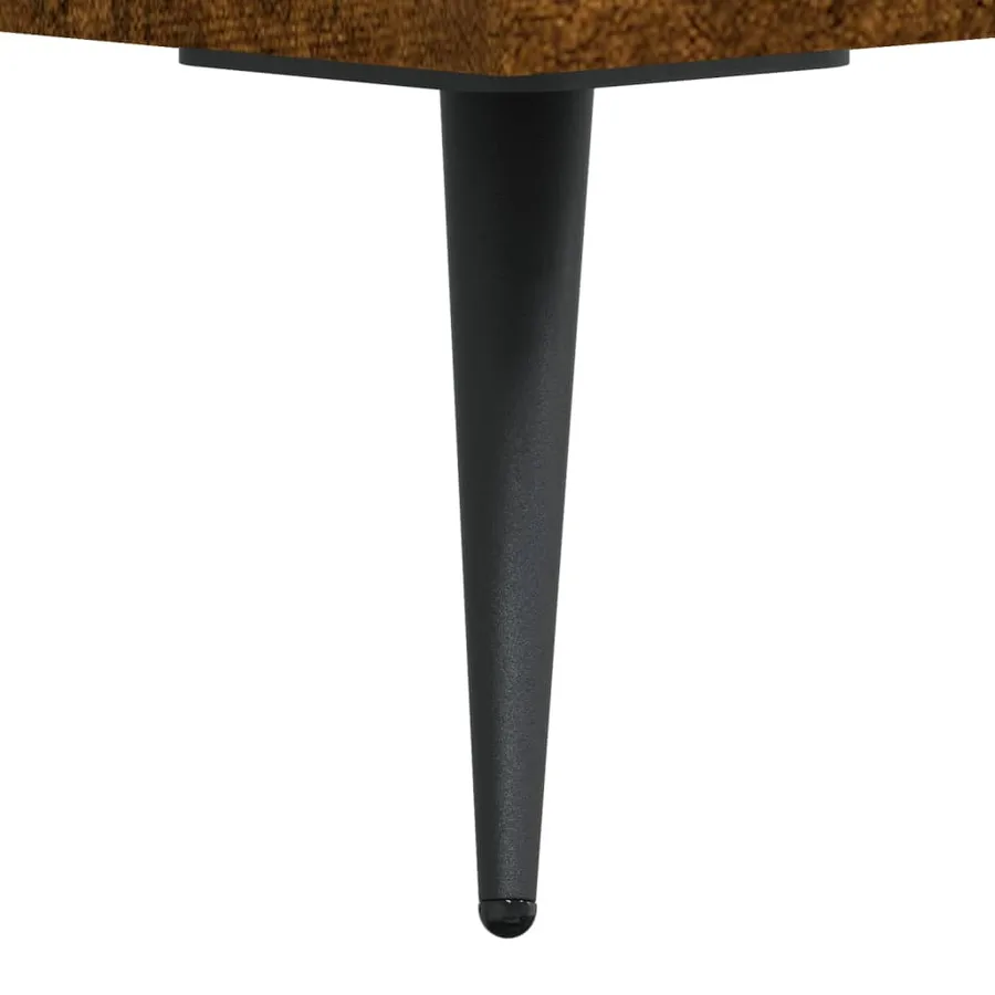 Commode chêne fumé 69,5 x 34 x 90 cm bois d'ingénierie - 10