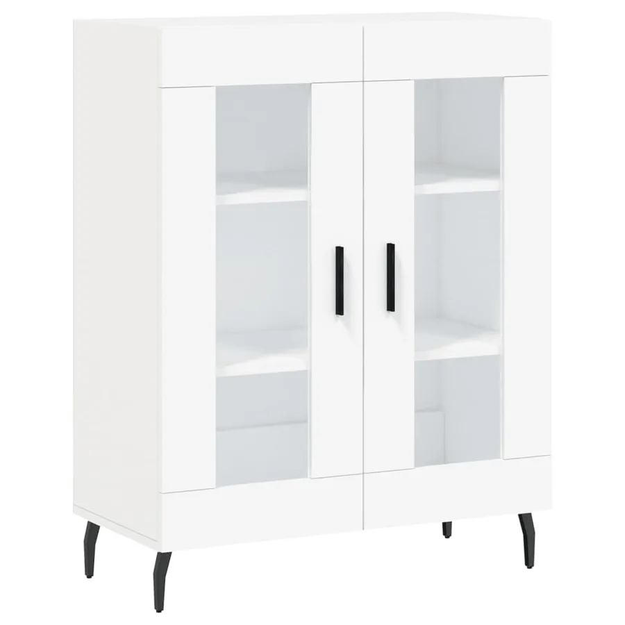Buffet blanc 69,5x34x90 cm bois d'ingénierie - 2