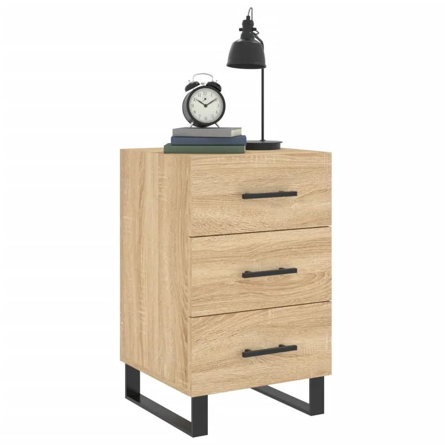 Table de chevet chêne sonoma 40x40x66 cm bois d'ingénierie - 3