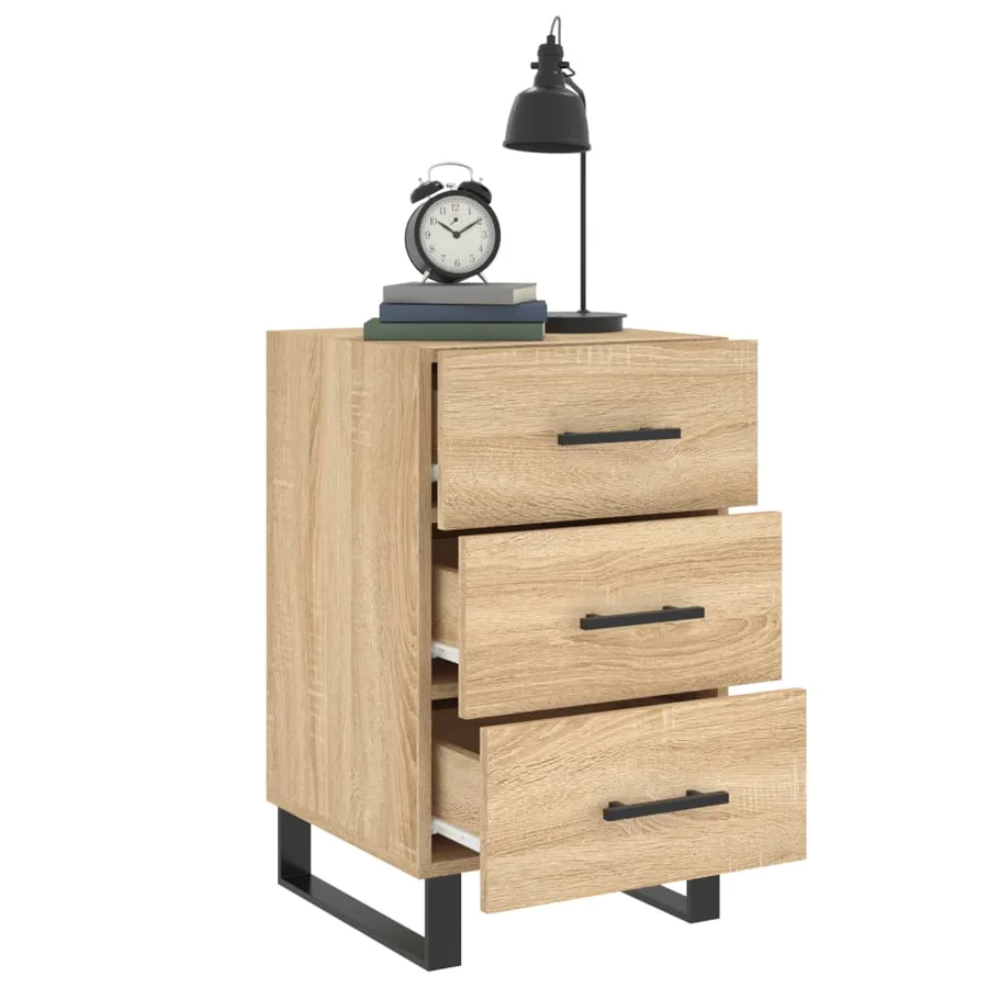 Table de chevet chêne sonoma 40x40x66 cm bois d'ingénierie - 4