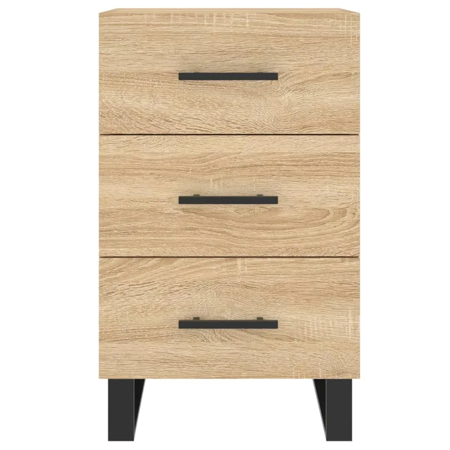 Table de chevet chêne sonoma 40x40x66 cm bois d'ingénierie - 5