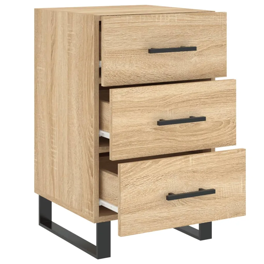 Table de chevet chêne sonoma 40x40x66 cm bois d'ingénierie - 7