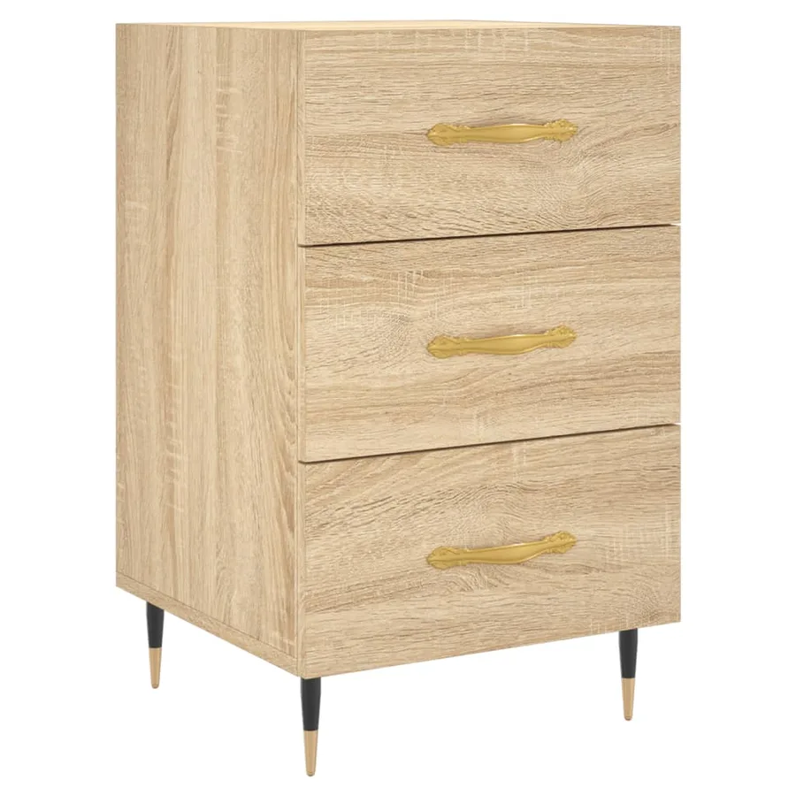 Table de chevet chêne sonoma 40x40x66 cm bois d'ingénierie - 2