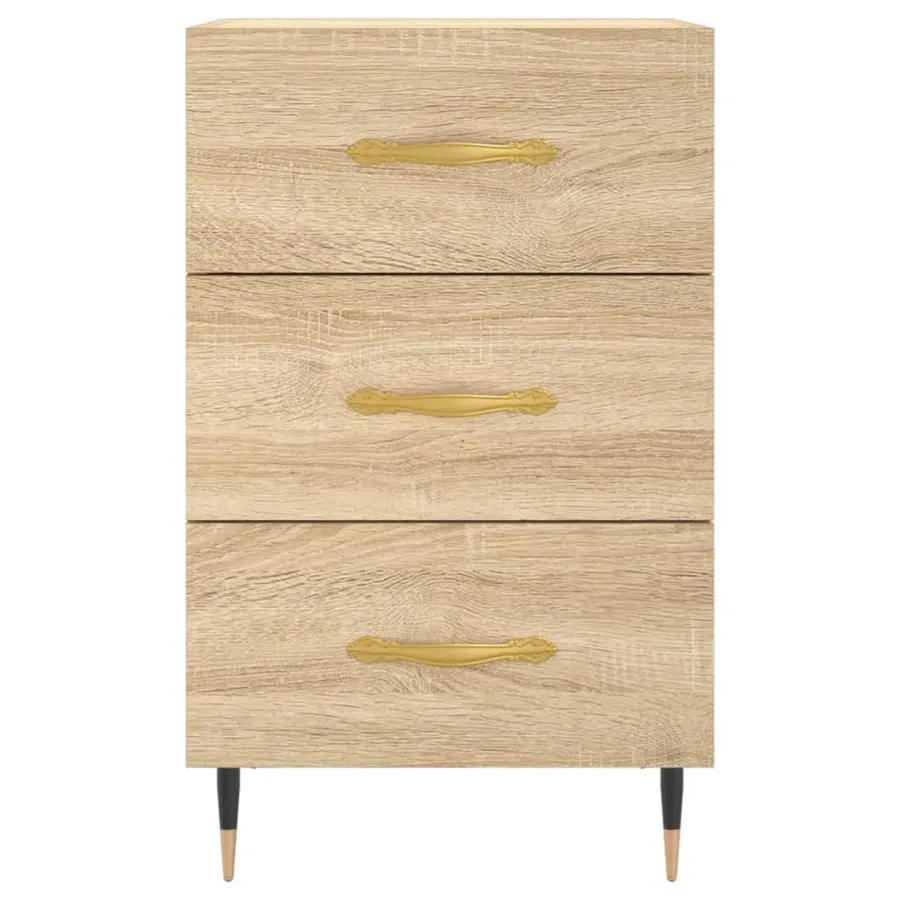 Table de chevet chêne sonoma 40x40x66 cm bois d'ingénierie - 5
