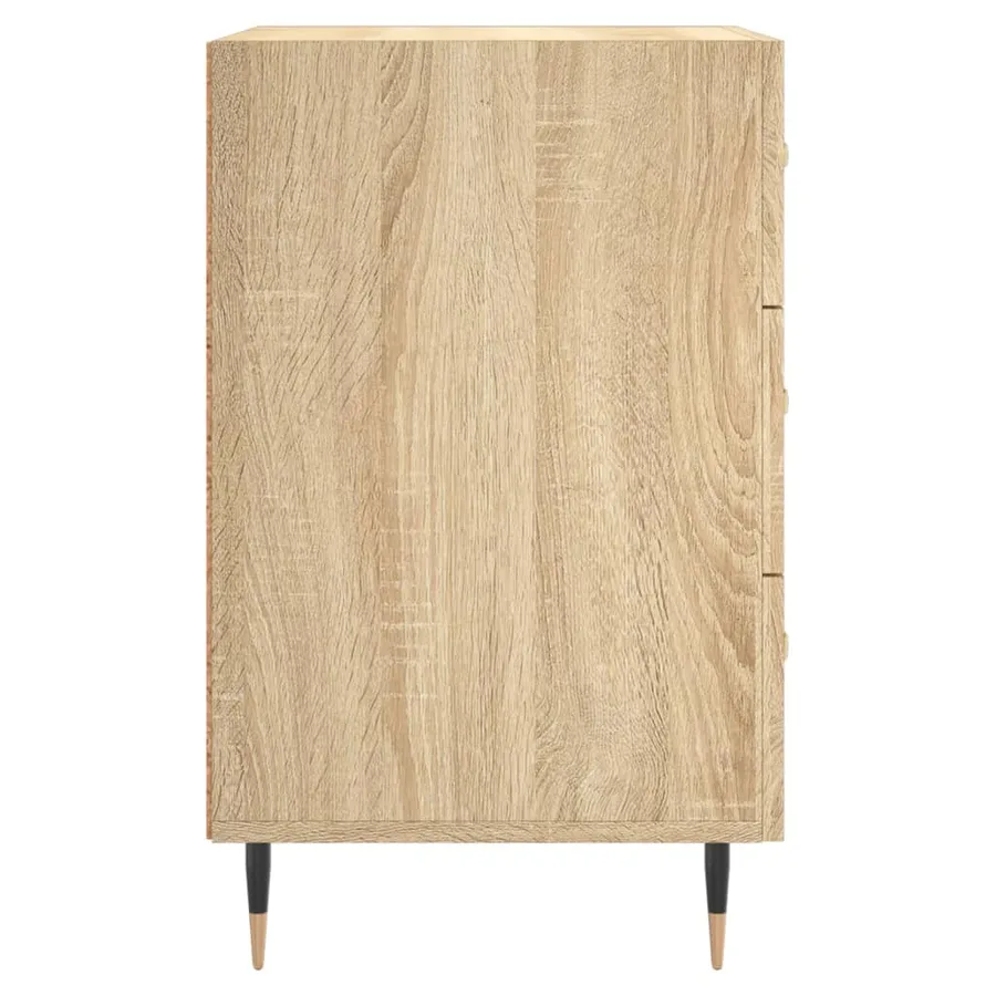Table de chevet chêne sonoma 40x40x66 cm bois d'ingénierie - 6