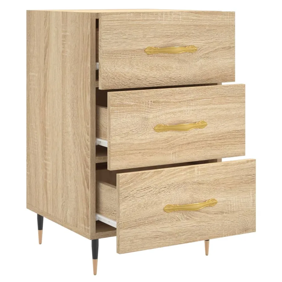 Table de chevet chêne sonoma 40x40x66 cm bois d'ingénierie - 7