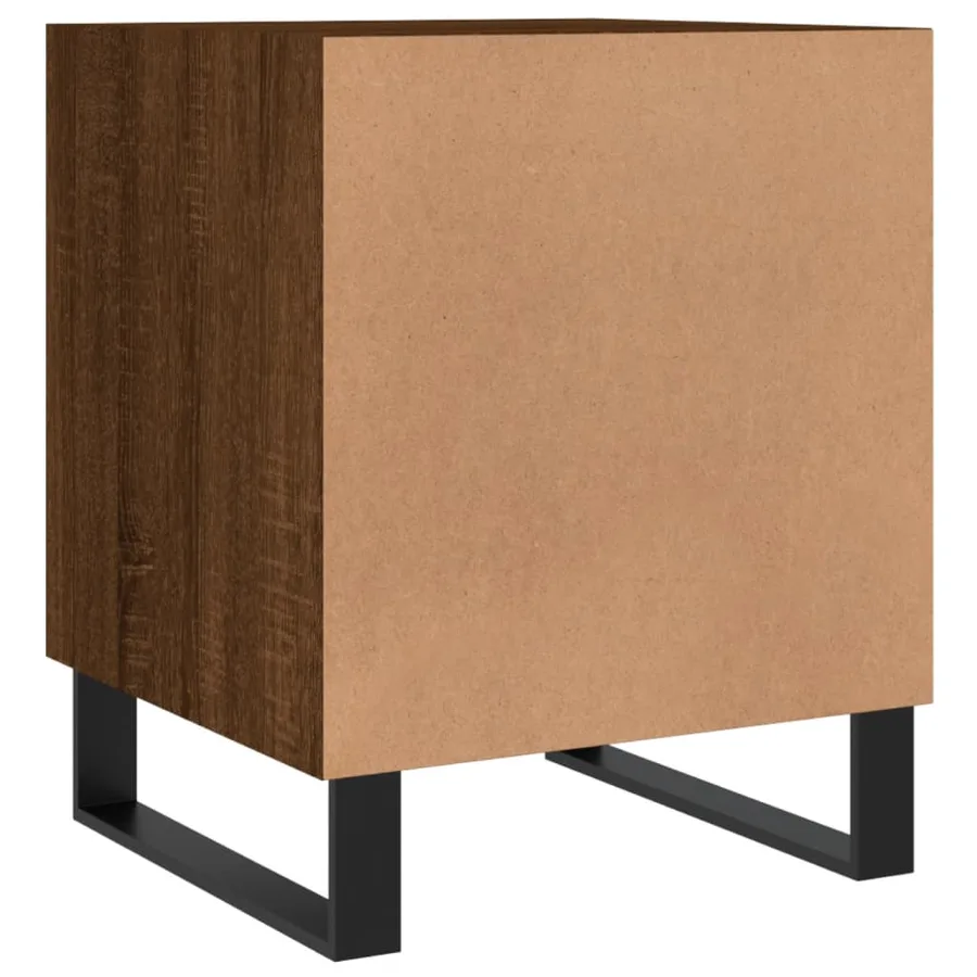 Table de chevet chêne marron 40x40x50 cm bois d’ingénierie - 8