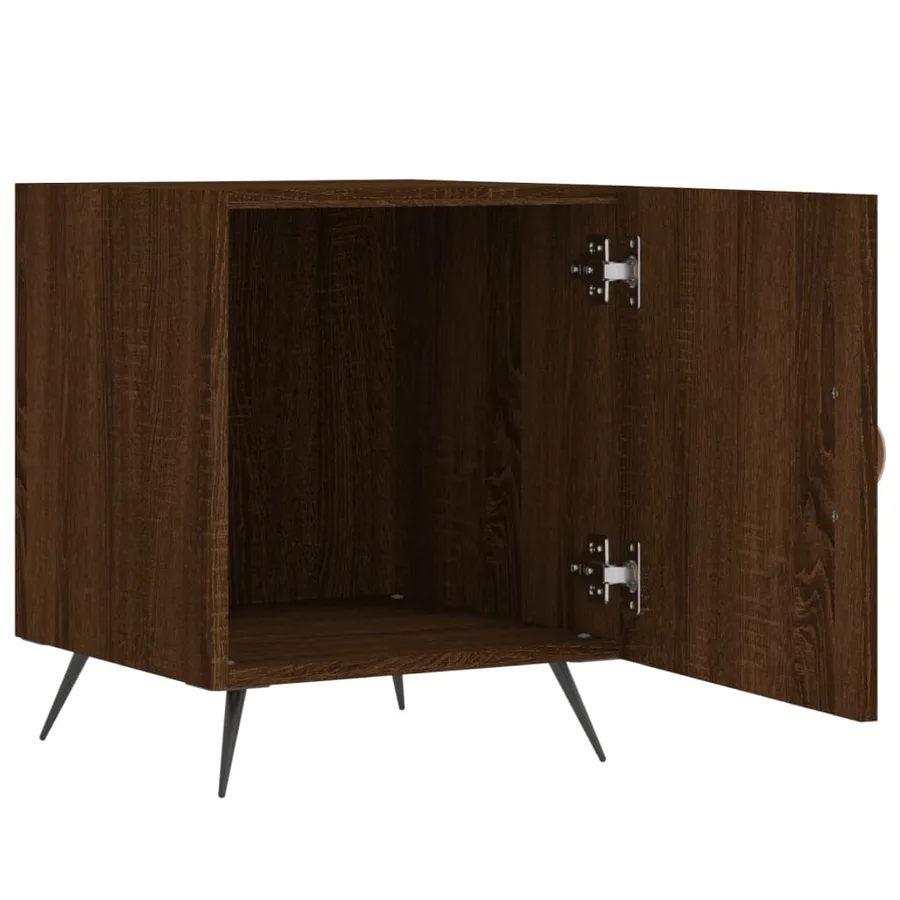 Tables de chevet 2pcs chêne marron 40x40x50cm bois d'ingénierie - 5