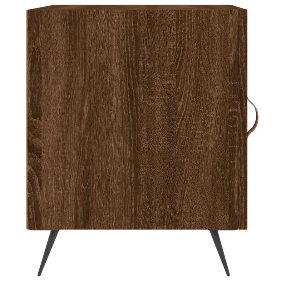 Tables de chevet 2pcs chêne marron 40x40x50cm bois d'ingénierie - 7