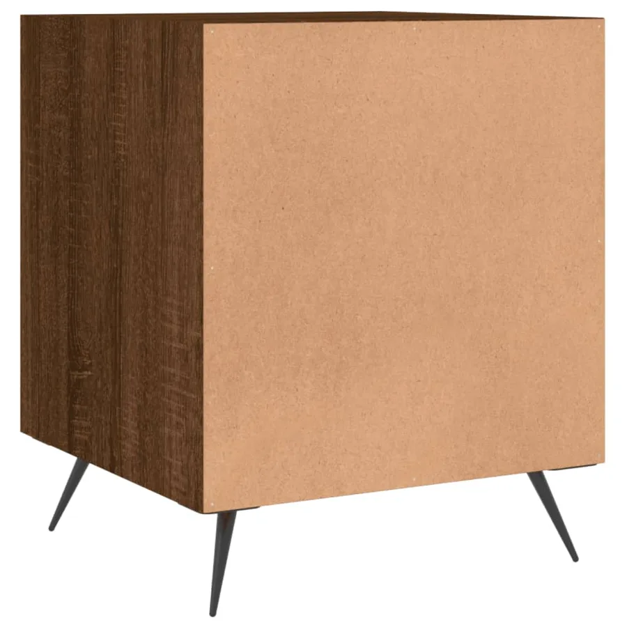 Tables de chevet 2pcs chêne marron 40x40x50cm bois d'ingénierie - 8